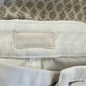 MOTHER a looker crop white jeans 26